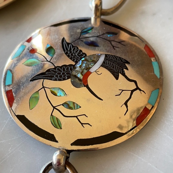 Vintage Native American Dale Edaakie Zuni Link Concho belt - Picture 7 of 16